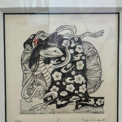 Akio Yamao, Modernist woodblock prints, Set of 5, 1990