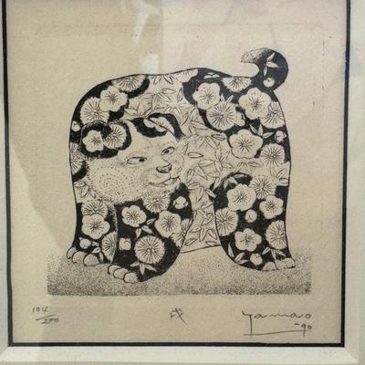 Akio Yamao, Modernist woodblock prints, Set of 5, 1990