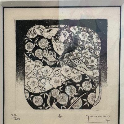 Akio Yamao, Modernist woodblock prints, Set of 5, 1990