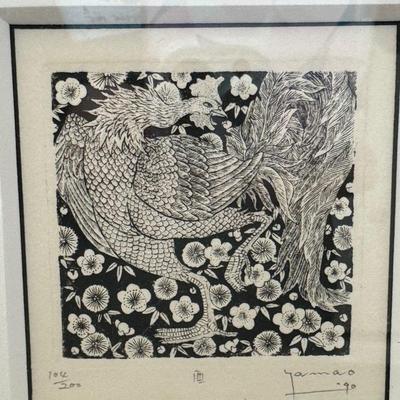 Akio Yamao, Modernist woodblock prints, Set of 5, 1990