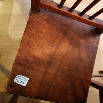 Pair Vintage Solid Wood Child Chairs Paris Mfg. South Paris Maine
