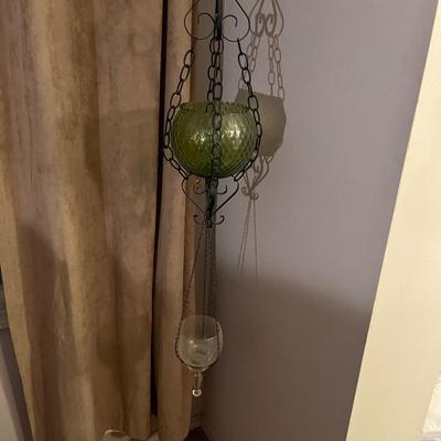 Two Hanging Glass Bowls (B3-MG)