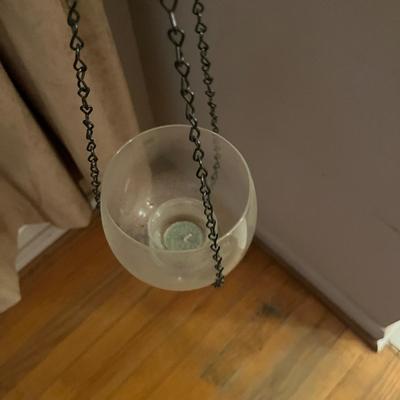 Two Hanging Glass Bowls (B3-MG)