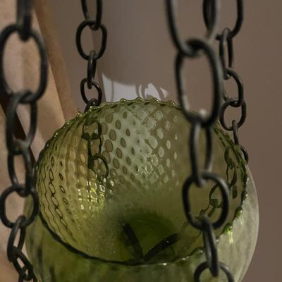 Two Hanging Glass Bowls (B3-MG)