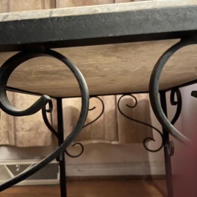 Stone Top Table, Chair & Clocks (B3-MG)