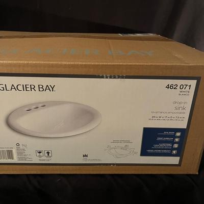 NIB Glacier Bay Sink, Faucet, Moen Towel Racks & More (B3-MG)