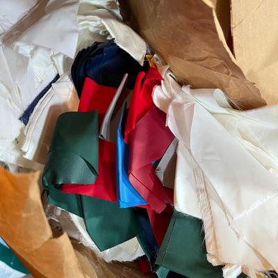 Lot of material scraps for sewing