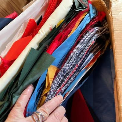 Lot of material scraps for sewing