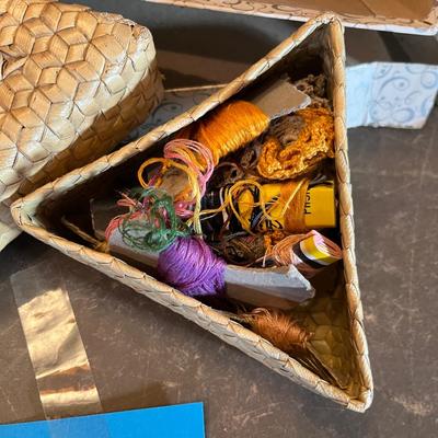 Box of vintage sewing stuff