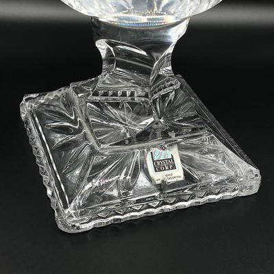 CRYSTAL CORP ~ Cut Crystal Footed Compote