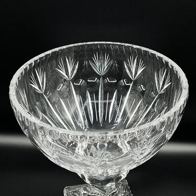 CRYSTAL CORP ~ Cut Crystal Footed Compote
