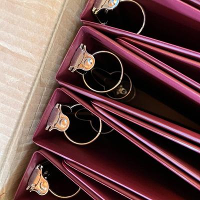 Box lot of 3 ring binders