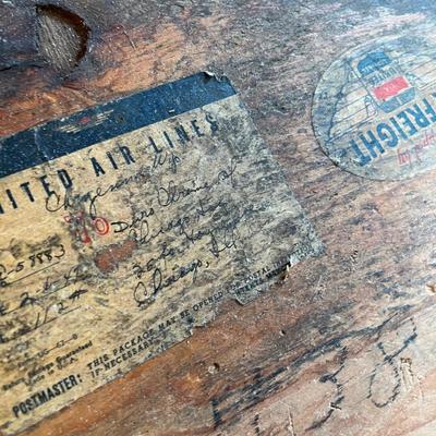 Vintage United Airlines Shipping Crate