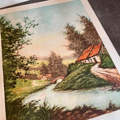 Vintage cottage print.