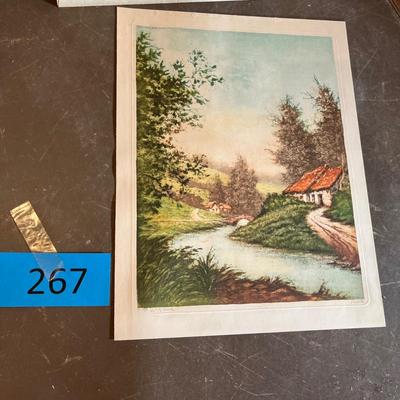Vintage cottage print.