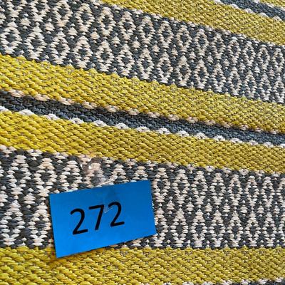 Striped throw rug
