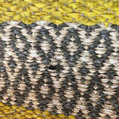 Striped throw rug