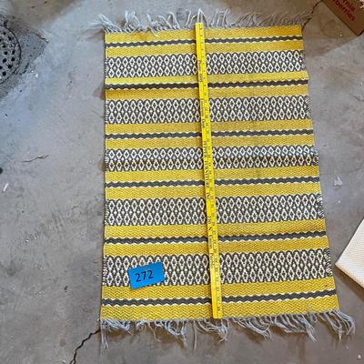 Striped throw rug
