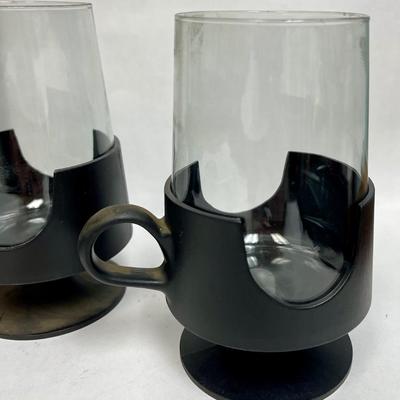 1970's Glas-Snap by Corning Two Piece Pedestal Glassware, Set of 4