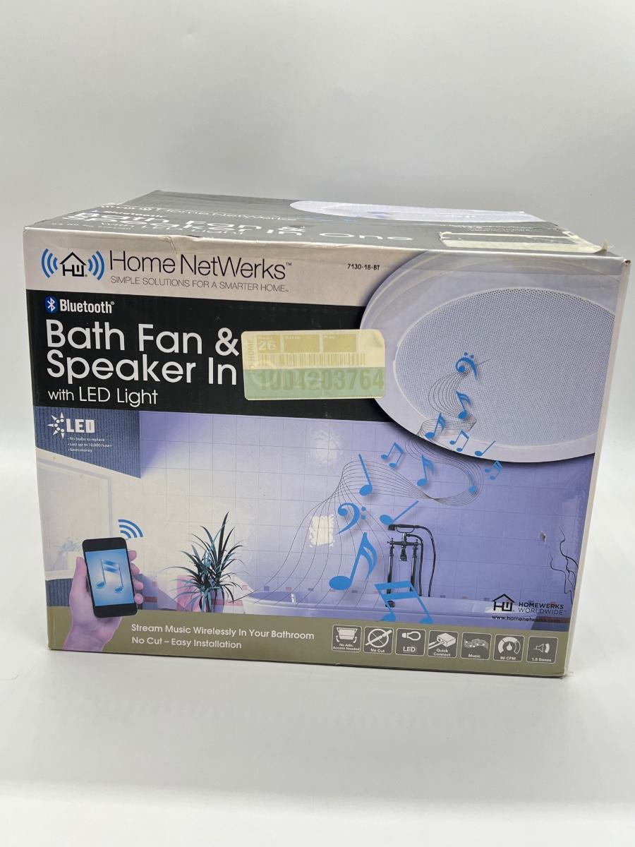 HOME NETWERKS ~ Bluetooth Bath Fan & Spear In One | EstateSales.org