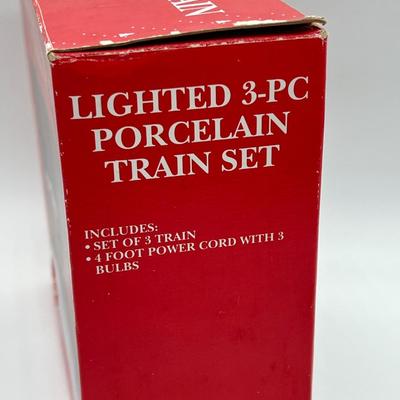ABC ~ Lighted 3-Piece Porcelain Train Set