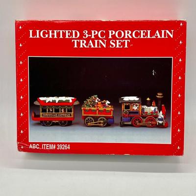 ABC ~ Lighted 3-Piece Porcelain Train Set