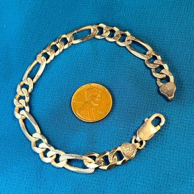 STERLING .925 CHAIN LINK STURDY BRACELET MADE IN ITALY