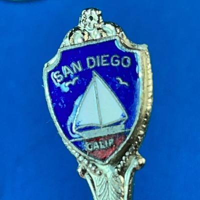 LITTLE ENAMELED SAN DIEGO CALIF. SOUVENIR SPOON