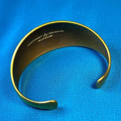 HAND WROUGHT IN NEW MEXICO SOLID BRASS CUFF BRACELET