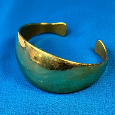 HAND WROUGHT IN NEW MEXICO SOLID BRASS CUFF BRACELET