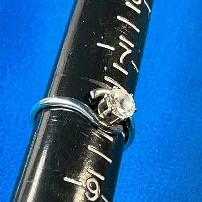 14K GOLD FILLED CZ? SOLITAIRE RING 
