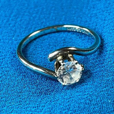 14K GOLD FILLED CZ? SOLITAIRE RING 