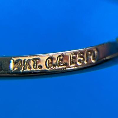 14K GOLD FILLED CZ? SOLITAIRE RING 