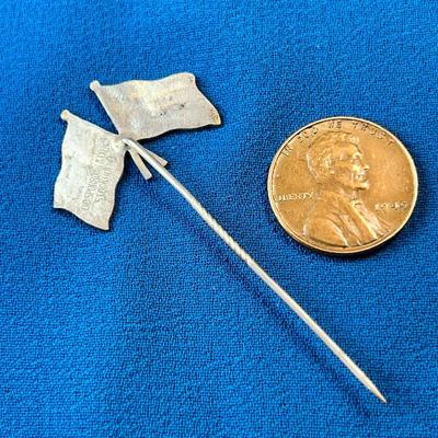 FLAGS OF U.S.A. AND SWEDEN ENAMELED STICK PIN