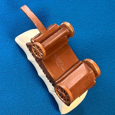 CUTE PLASTIC COVERED WAGON FIGURAL