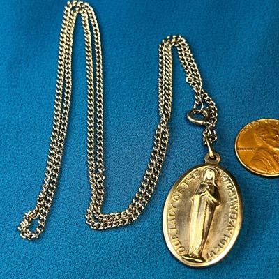 ST. CHRISTOPHER PROTECT US PENDANT NECKLACE