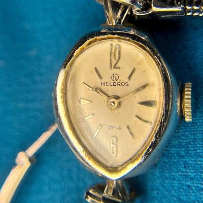 VINTAGE HELBROS LADIES' WRISTWATCH - WINDS UP AND RUNS!