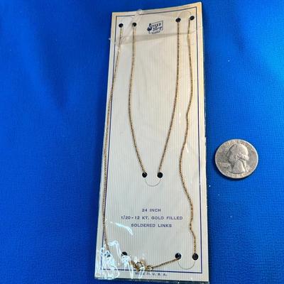 NEW IN PACKAGE 24" 1/20 12K GOLD FILLED NECKLACE CHAIN