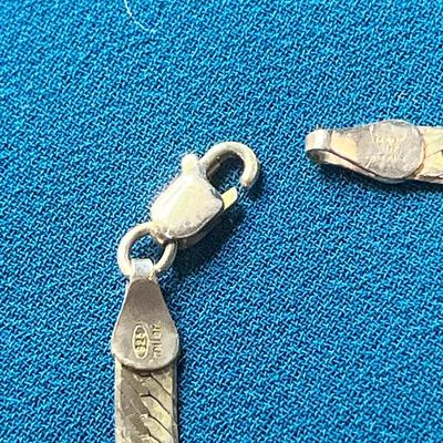 .925 STERLING SERPENTINE STYLE CHAIN BRACELET  MADE IN ITALY