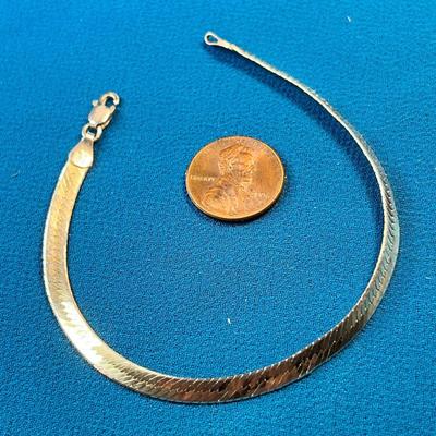 .925 STERLING SERPENTINE STYLE CHAIN BRACELET  MADE IN ITALY