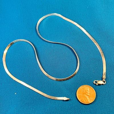 .925 SILVER SERPENTINE STYLE NECKLACE MADE IN ITALY