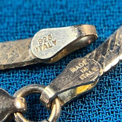 .925 SILVER SERPENTINE STYLE NECKLACE MADE IN ITALY