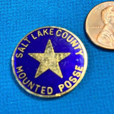 ENAMELED "SALT LAKE COUNTY MOUNTED POSSE" PLANCHET