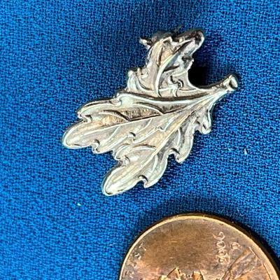 STERLING LEAVES PIN