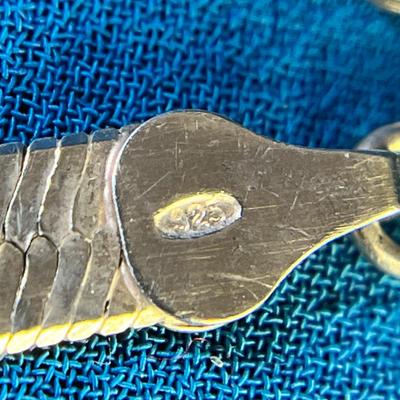 .925 STERLING HERRINGBONE PATTERN BRACELET  MADE IN ITALY