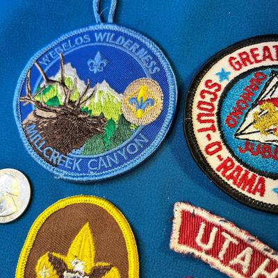 5 DIFFERENT UTAH B.S.A. PATCHES: SCOUT-O-RAMA DIAMOND JUBILEE, WEBELOS WILDERNESS, ETC.
