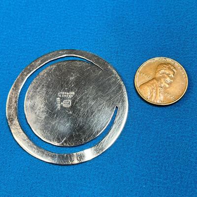 STERLING .925 MONEY CLIP, AZTEC CALENDAR MOTIF
