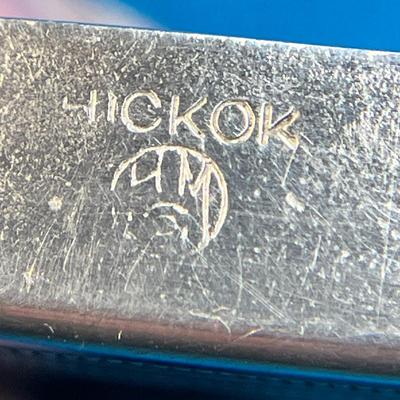 VINTAGE HICKOK STERLING FRONT BELT BUCKLE LETTER 