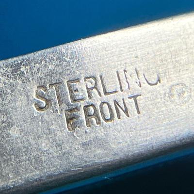 VINTAGE HICKOK STERLING FRONT BELT BUCKLE LETTER "J" 