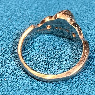 1989 BONNEVILLE HIGH SCHOOL RING, BLUE OVAL STONE, INSCRIBED WITH NAME INSIDE